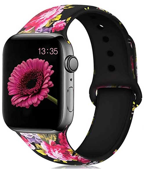 Kvetinový remienok na hodinky Apple