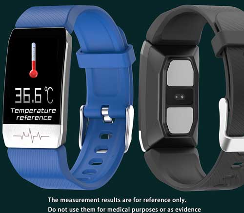 Bakeey T1 Smartband - obsahuje teplomer a snímač EKG
