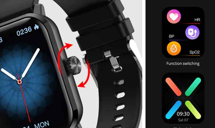 Funkcia inteligentných hodiniek HW23-Crown-button