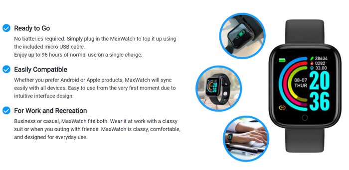 inteligentné hodinky maxwatch