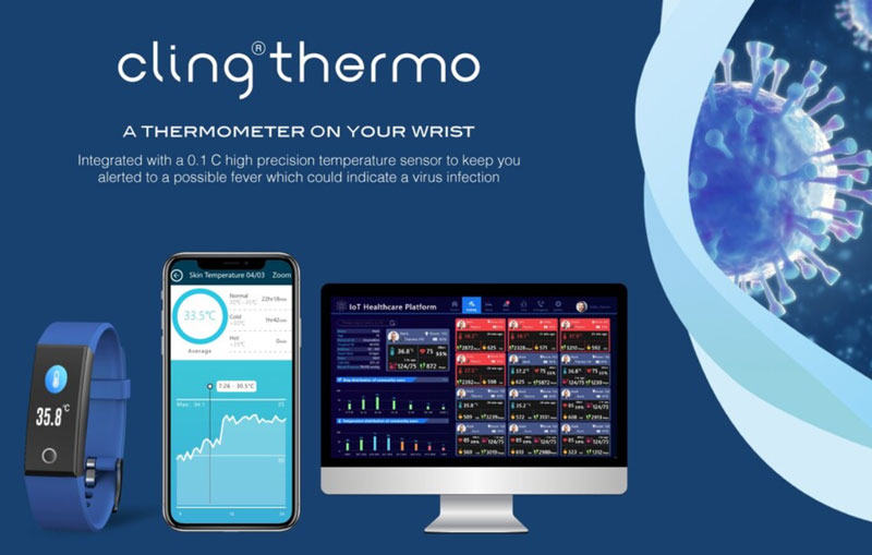 Inteligentné hodinky Cling-Thermo, -Medtech