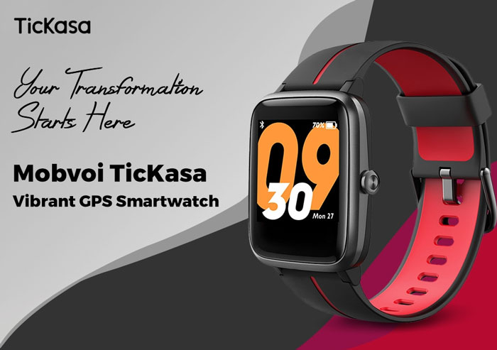 Vibrujúce inteligentné hodinky Mobvoi Tickasa
