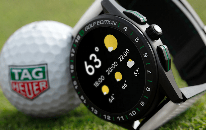 Pripojené golfové inteligentné hodinky TAG HEUER