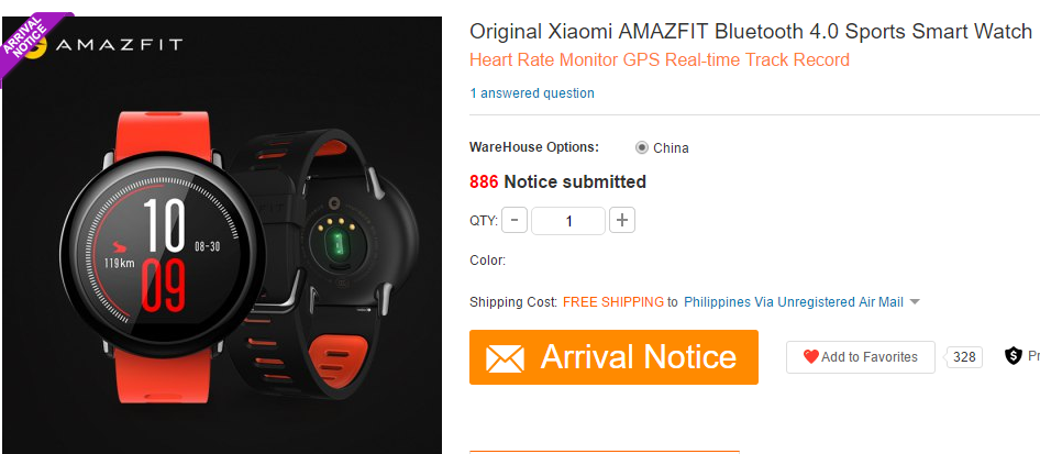 Inteligentné hodinky XIAOMI AMAZFIT 1