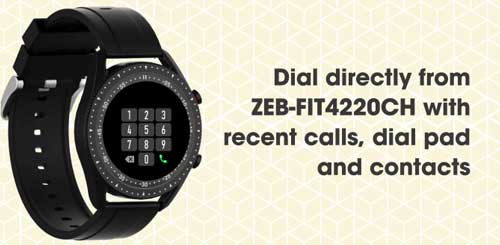 Inteligentné hodinky Zebronics-ZEB -–- Fit4220CH-hovor cez Bluetooth