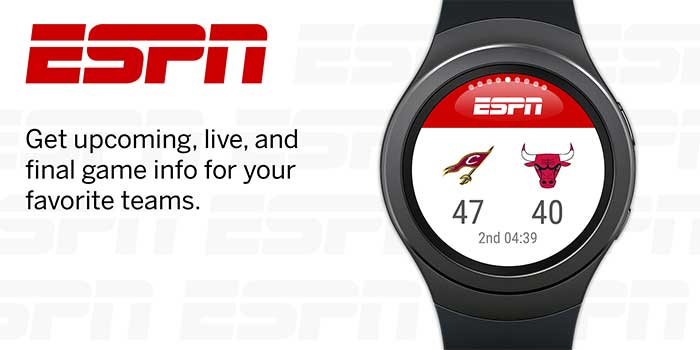 Aplikácia ESPN pre Galaxy Watch Active 2