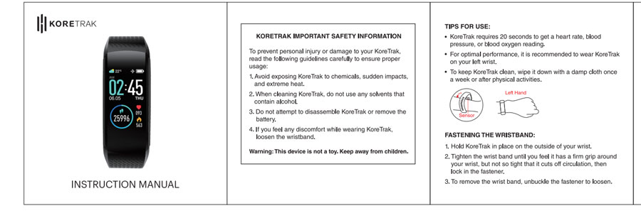 TroubleShooting KoreTrak Smartwatch - Stiahnite si užívateľskú príručku